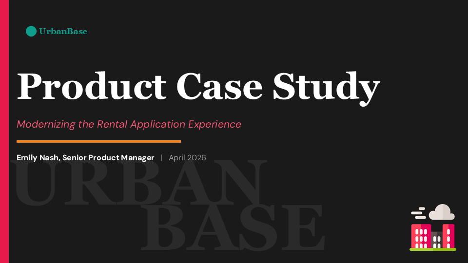 UrbanBase — Product Case Study title slide