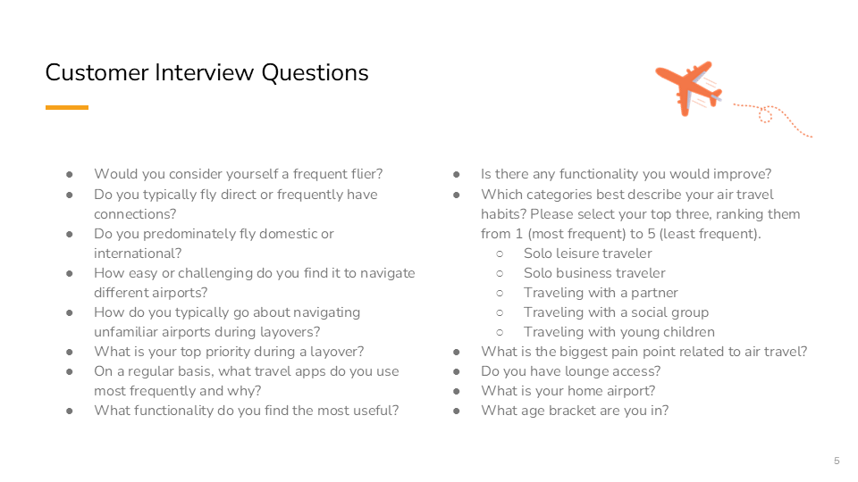 Customer Interview Questions